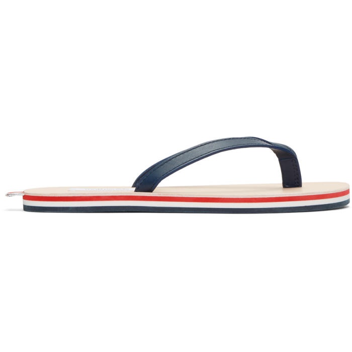 Photo: Thom Browne Navy Leather Sandals