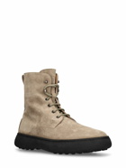 TOD'S Stivaletto Suede Lace-up Boots