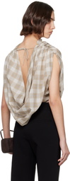 Kallmeyer Beige Naia Draped Blouse