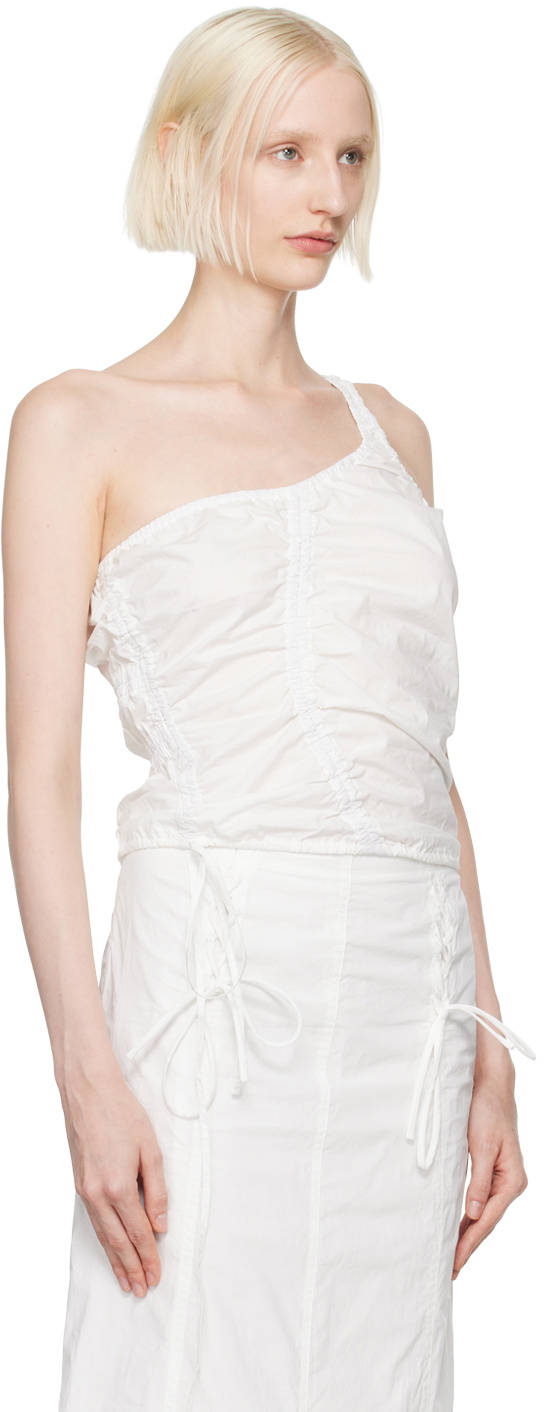 Deiji Studios White Scrunchie Top