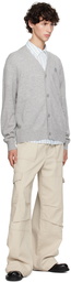 Acne Studios Gray V-Neck Cardigan