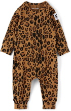 Mini Rodini Baby Tan Basic Leopard Jumpsuit