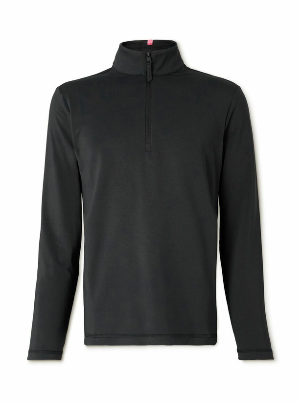 Photo: G/FORE - Brushed Tech-Jersey Half-Zip Golf Top - Black
