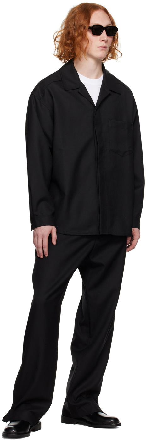 Lownn Black Patch Pocket Shirt
