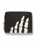 KAPITAL - Thumbs-Up Mini Appliquéd Leather Zip-Around Wallet