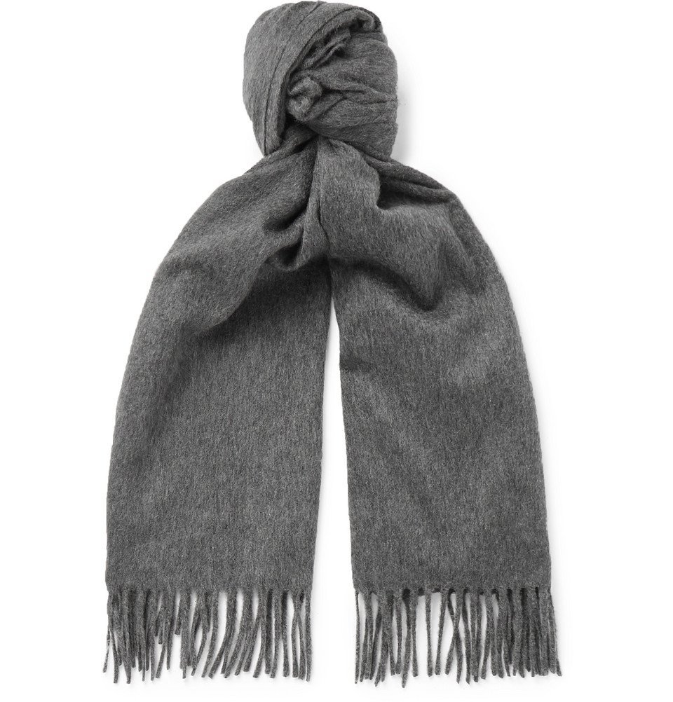 Loro Piana - Fringed Cashmere Scarf - Gray Loro Piana