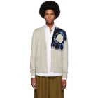 Dries Van Noten Beige Tie-Dye Tidal Cardigan