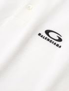 Balenciaga - Logo-Embroidered Cotton-Piqué Polo Shirt - White