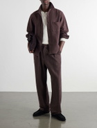 Kardo - Antonio Straight-Leg Pinstriped Cotton Suit Trousers - Brown