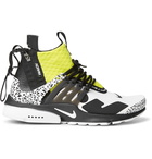 Nike - Acronym Air Presto Mid Leather and Rubber-Trimmed Mesh Sneakers - Men - White