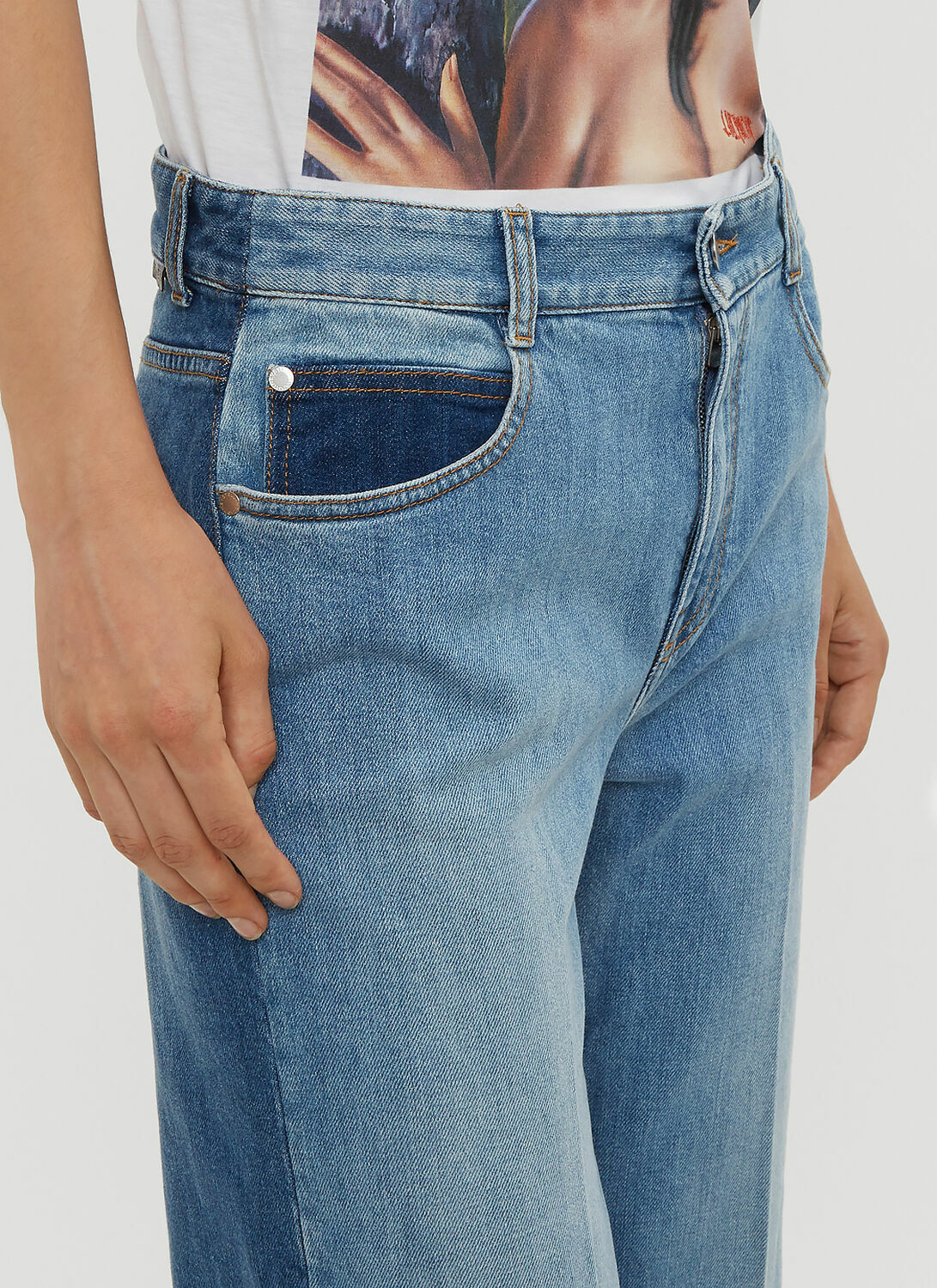 Stella McCartney Cropped Panel Jeans