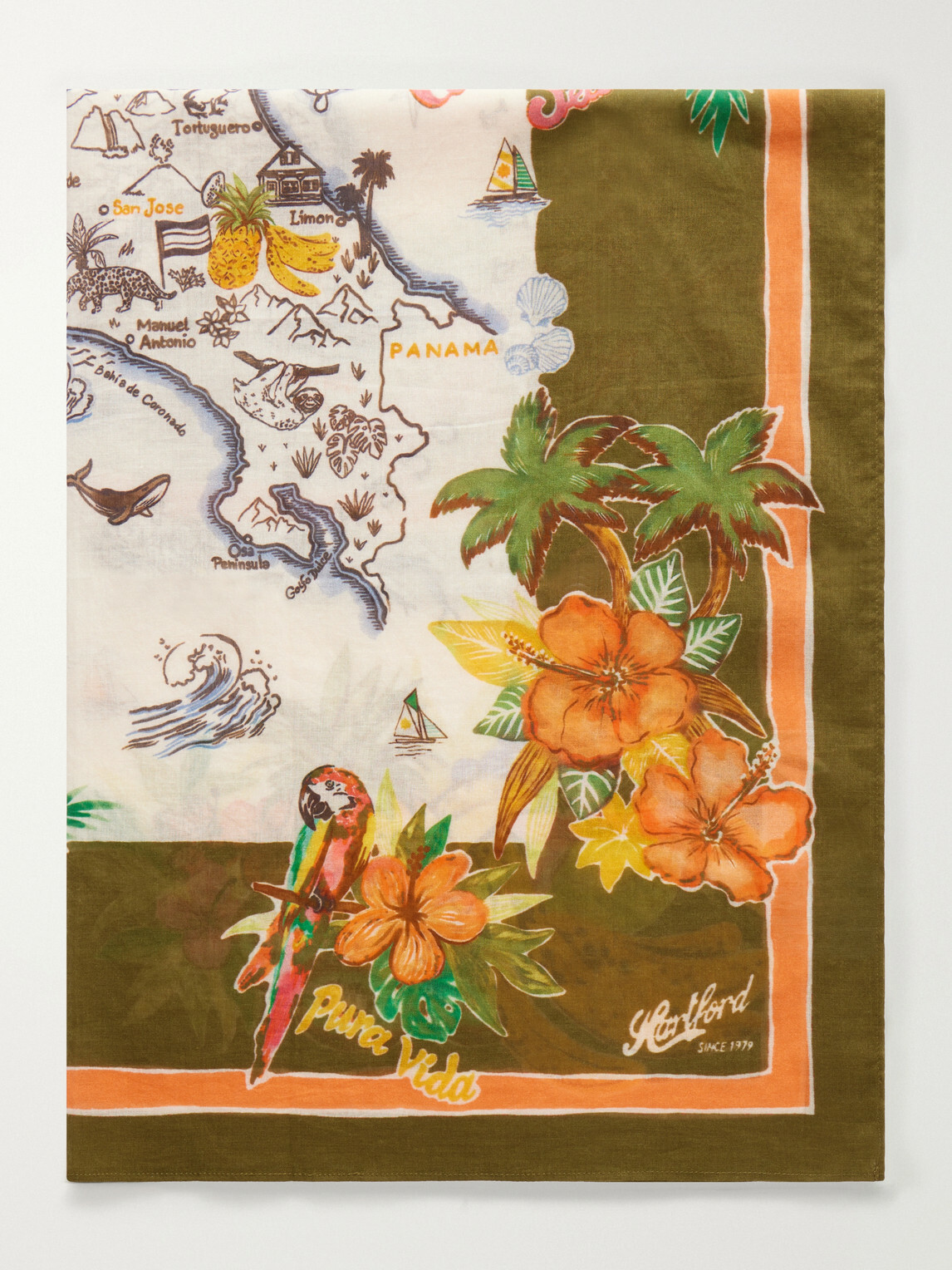 Hartford - Bandana-Print Cotton-Voile Scarf