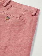 Mr P. - Phillip Tapered Linen Suit Trousers - Pink