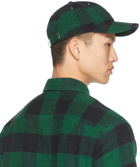 YMC Black & Green Check Cap