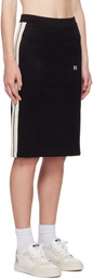 Palm Angels Black Monogram Midi Skirt