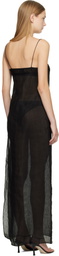 Matteau Black Sheer Cami Maxi Dress