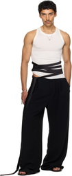 AARON ESH SSENSE Exclusive White Satin Tie Jersey Tank Top