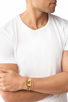 Diesel Gold brass bangle bracelet - Bracelets - Unisex - Oro