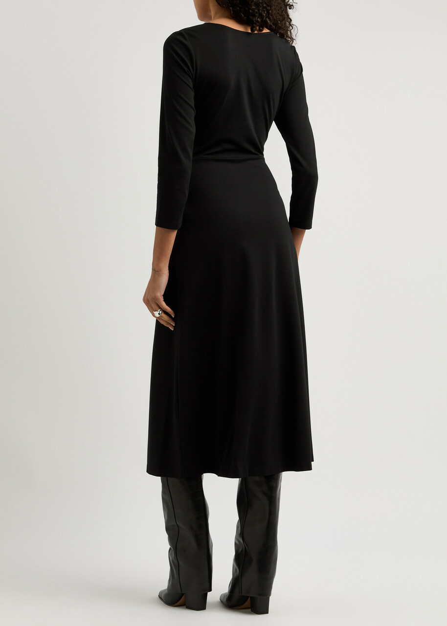 Diane Von Furstenberg Shiri Knotted Jersey Midi Dress Black Diane von Furstenberg Diane Von Furstenberg Shiri Knotted Jersey Midi Dress Black Diane von Furstenberg