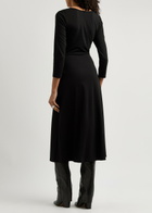 Diane Von Furstenberg Shiri Knotted Jersey Midi Dress Black