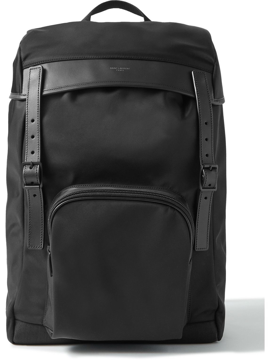 SAINT LAURENT - City Leather-Trimmed ECONYL Backpack Saint Laurent