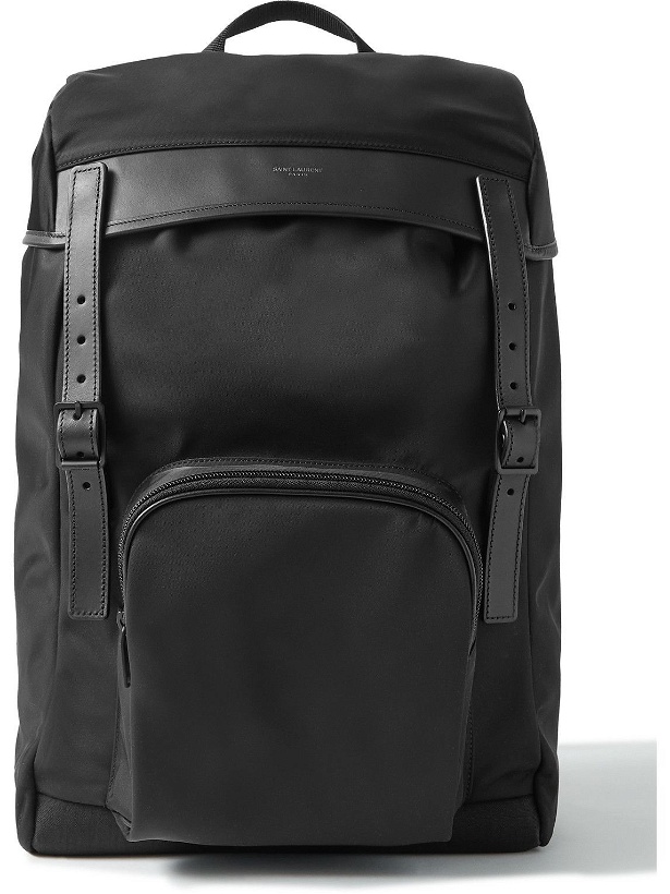 Photo: SAINT LAURENT - City Leather-Trimmed ECONYL Backpack