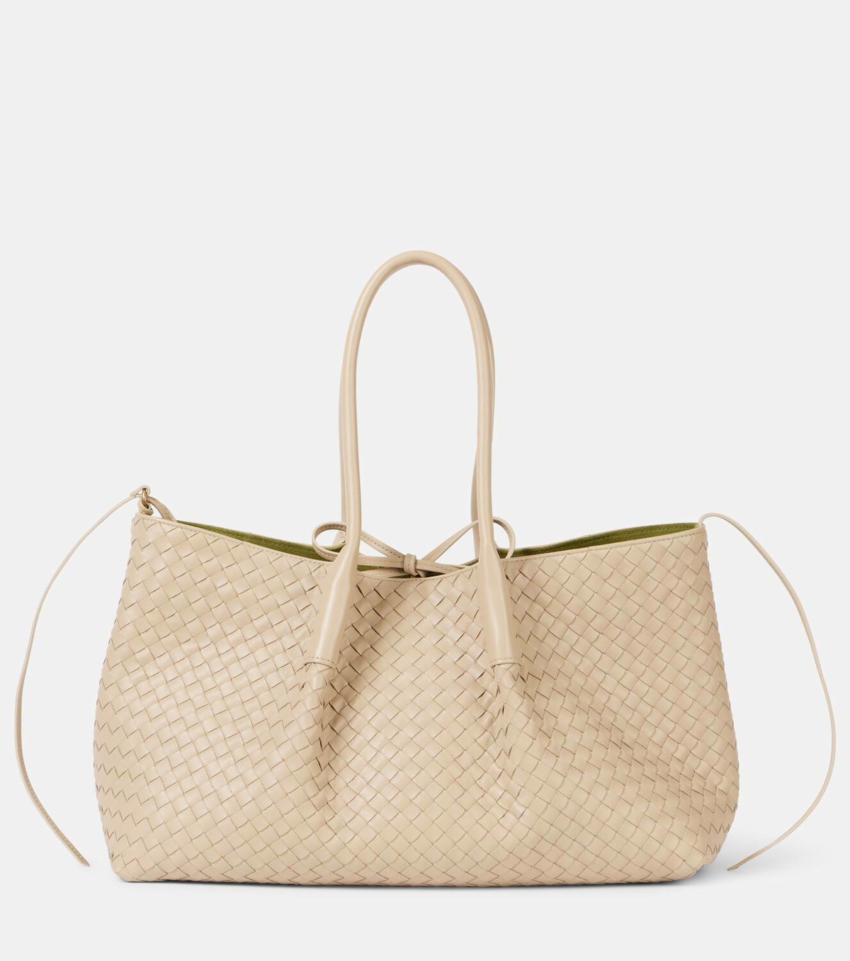 BOTTEGA VENETA 25S SMALL PINACOTECA REVERSIBLE BAG 24 IN LIGHT BLUE CALFSKIN