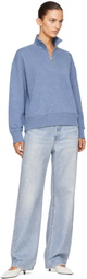 rag & bone Blue Everyday Terry Half-Zip Sweater