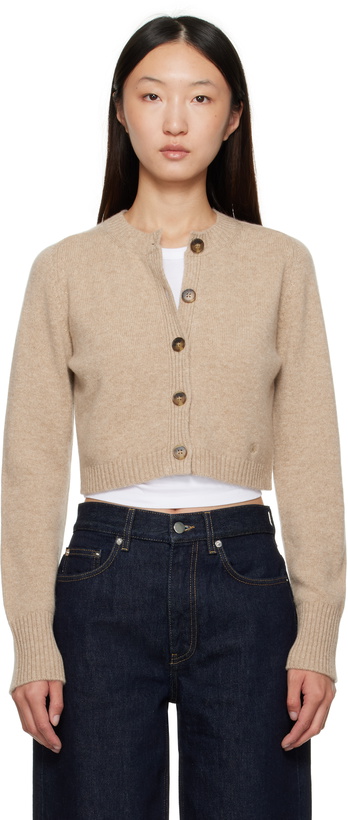 Photo: Loulou de Saison Beige Zephir Cashmere Cropped Cardigan