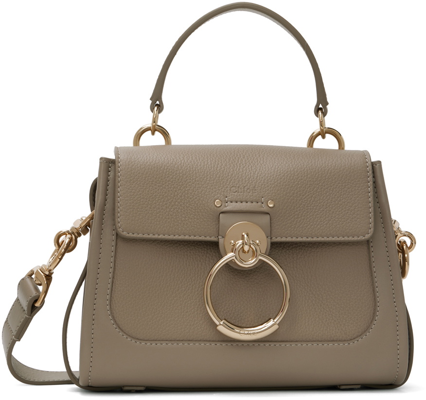 Chloé Taupe Mini Tess Day Bag Chloe