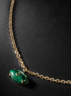 Sydney Evan - Evil Eye Gold Malachite Necklace