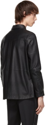 Hugo Black Leather Leanas Shirt