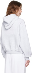 alexanderwang.t Gray Bonded Puff Logo Hoodie