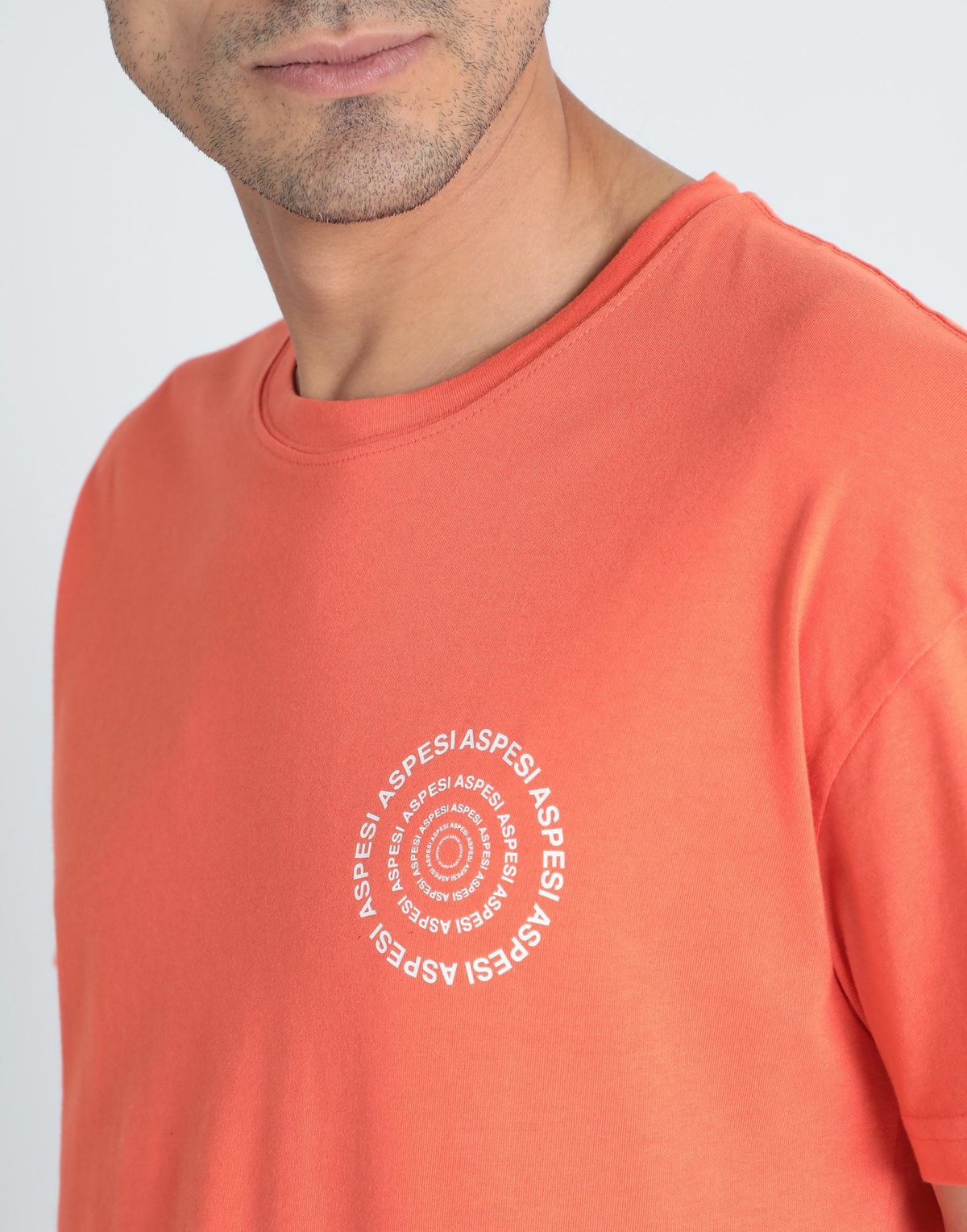 Aspesi Mens T-shirt in Tomato red