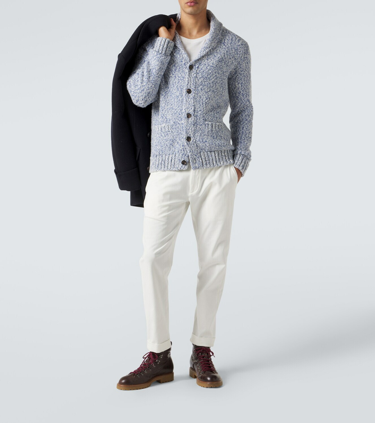 Eleventy Wool and cashmere-blend cardigan