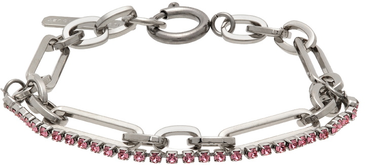 Photo: Justine Clenquet SSENSE Exclusive Silver & Pink Paloma Bracelet