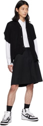 Black Comme des Garçons Black Asymmetrical Cardigan