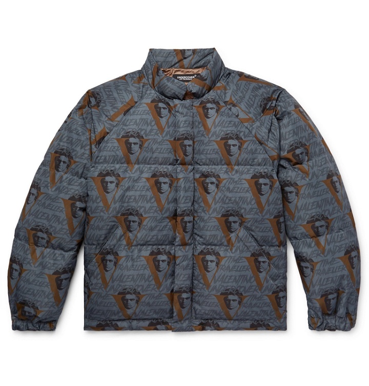 Photo: Undercover - Valentino Printed Quilted Shell Down Jacket - Blue