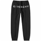 Givenchy Men's Pin Tuck Logo Track Pant in Black