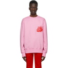SSENSE WORKS SSENSE Exclusive Jeremy O. Harris Pink Rose Sweatshirt
