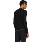 Prada Black Wool and Nylon V-Neck Sweater