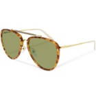 Gucci - Aviator-Style Tortoiseshell Acetate and Gold-Tone Sunglasses - Tortoiseshell