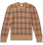 Burberry - Checked Merino Wool Sweater - Neutrals
