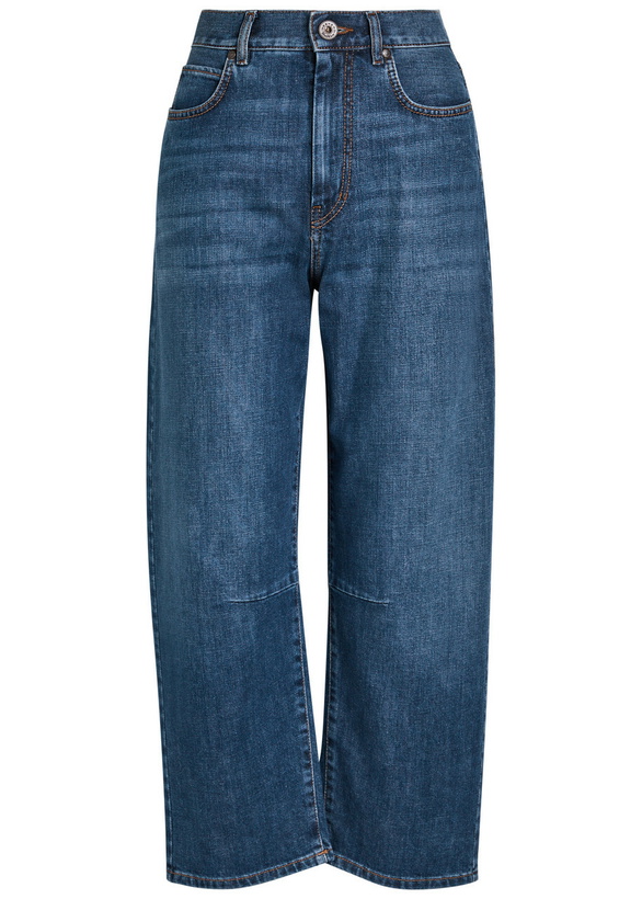 Photo: Weekend Max Mara Caprile Barrel-leg Jeans Blue