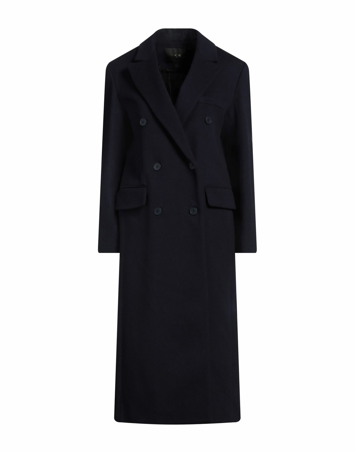Maje Womens Coat Midnight in Blue