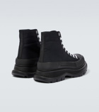 Alexander McQueen - Thread Slick canvas high-top sneakers