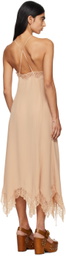Chloé Beige Lingerie Halterneck Silk Maxi Dress