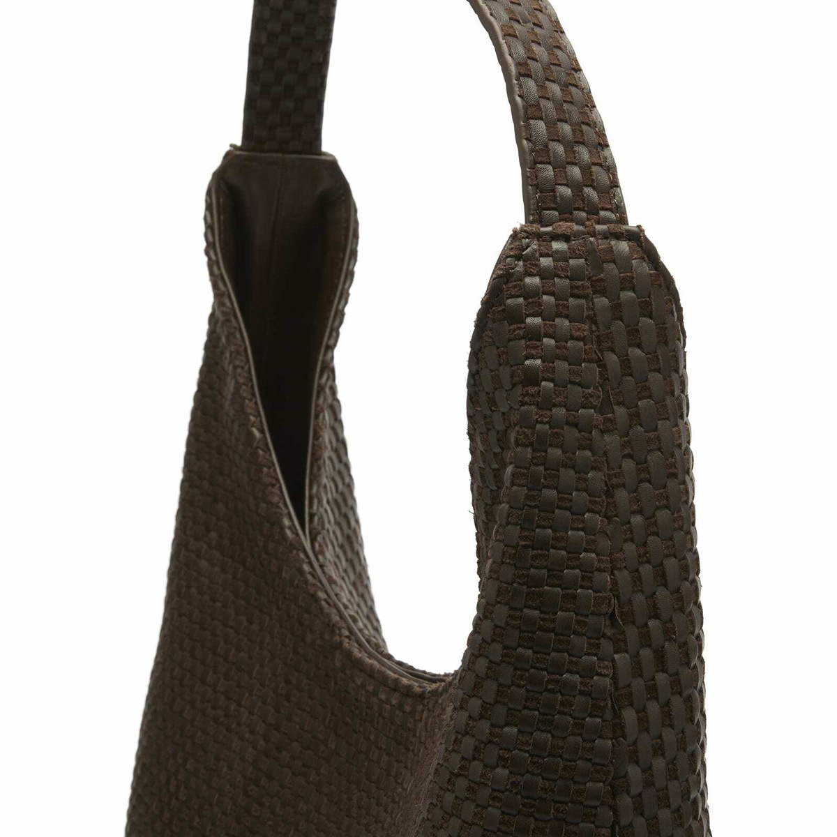 ST. Agni Women's Lattice Weave Large Tote in Coffee 