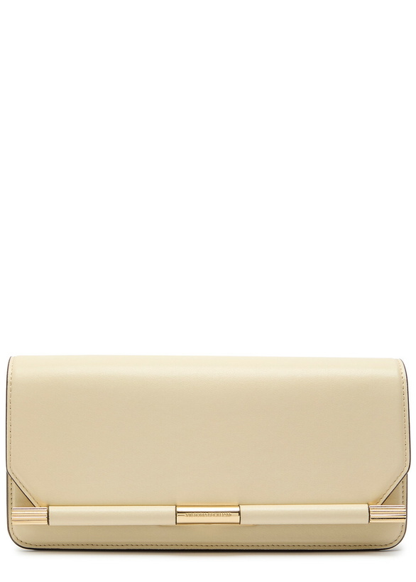 Photo: Victoria Beckham The 202 Grained Leather Clutch - Ivory - One Size