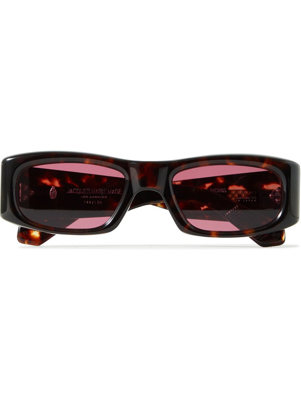 Photo: Jacques Marie Mage - Enfants Riches Déprimés The Upsetter Rectangular-Frame Tortoiseshell Acetate and Silver-Tone Sunglasses